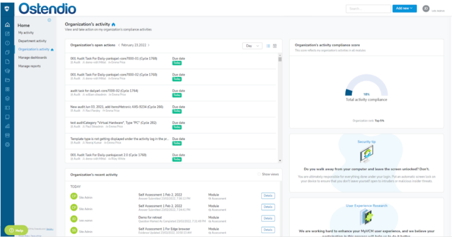 Introducing Myvcm 3 0 To Power Your Security Compliance Ostendio